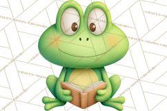 Frog Storybook Clipart, Cute Cartoon Frog Illustrations Png Product Image 4