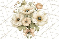 Vintage Spring Florals Clipart, Cottagecore Flower Png Product Image 4