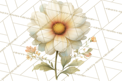 Vintage Spring Florals Clipart, Cottagecore Flower Png Product Image 2