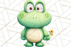 Frog Storybook Clipart, Cute Cartoon Frog Illustrations Png Product Image 3