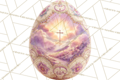 Christian Easter Clipart PNG, Resurrection Easter Egg Product Image 3
