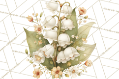 Vintage Spring Florals Clipart, Cottagecore Flower Png Product Image 4