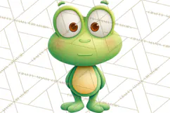 Frog Storybook Clipart, Cute Cartoon Frog Illustrations Png Product Image 4