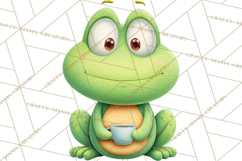 Frog Storybook Clipart, Cute Cartoon Frog Illustrations Png Product Image 5