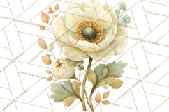 Vintage Spring Florals Clipart, Cottagecore Flower Png Product Image 5