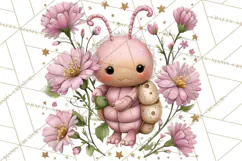 Magic Garden Bugs Clipart PNG, Pastel Fairy Garden Png Product Image 2