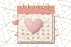 Cute Valentine Icons PNG Pastel Love Clipart Illustrations Product Image 2