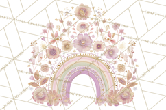 Valentine Boho Rainbow Clipart, Romantic Heart Rainbows PNG Product Image 4