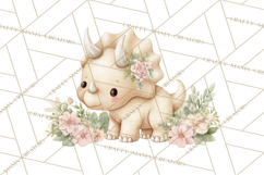 Cute Baby Dinosaurs Clipart PNG, Watercolor Dinosaur Product Image 4
