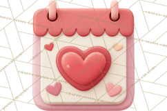 Cute Valentine Icons PNG Pastel Love Clipart Illustrations Product Image 4