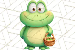 Frog Storybook Clipart, Cute Cartoon Frog Illustrations Png Product Image 5