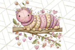 Magic Garden Bugs Clipart PNG, Pastel Fairy Garden Png Product Image 5