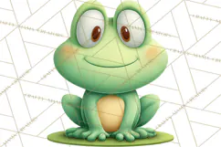 Frog Storybook Clipart, Cute Cartoon Frog Illustrations Png Product Image 2