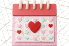 Cute Valentine Icons PNG Pastel Love Clipart Illustrations Product Image 2