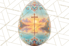 Christian Easter Clipart PNG, Resurrection Easter Egg Product Image 2