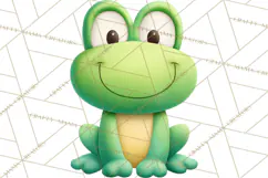 Frog Storybook Clipart, Cute Cartoon Frog Illustrations Png Product Image 3