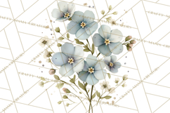 Vintage Spring Florals Clipart, Cottagecore Flower Png Product Image 3