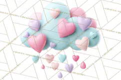 Cute Valentine Icons PNG Pastel Love Clipart Illustrations Product Image 3