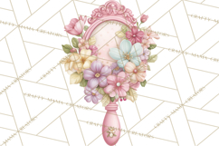 Floral Girl Power Clipart, Girly Feminine Icons Png Product Image 3