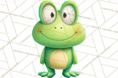 Frog Storybook Clipart, Cute Cartoon Frog Illustrations Png Product Image 4