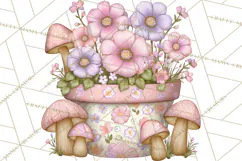 Magic Garden Bugs Clipart PNG, Pastel Fairy Garden Png Product Image 2