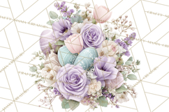 Easter Floral Clipart, Watercolor Spring Flowers Png Product Image 5