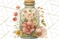 Vintage Spring Florals Clipart, Cottagecore Flower Png Product Image 3
