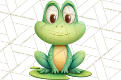 Frog Storybook Clipart, Cute Cartoon Frog Illustrations Png Product Image 3
