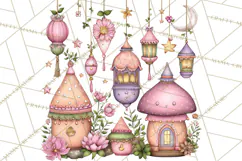 Magic Garden Bugs Clipart PNG, Pastel Fairy Garden Png Product Image 4