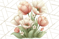 Vintage Spring Florals Clipart, Cottagecore Flower Png Product Image 5