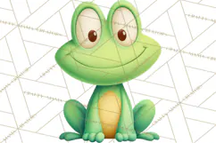 Frog Storybook Clipart, Cute Cartoon Frog Illustrations Png Product Image 5
