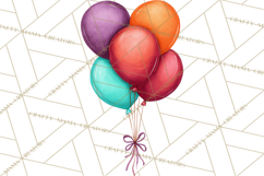 Birthday Balloon Clipart, Balloon Bunch PNG, Party Balloon Product Image 2