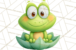 Frog Storybook Clipart, Cute Cartoon Frog Illustrations Png Product Image 4