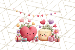 Valentine Ladybug Clipart PNG, Cute Bee Butterfly Beetle Png Product Image 4