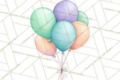 Birthday Balloon Clipart, Balloon Bunch PNG, Party Balloon Product Image 4