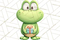 Frog Storybook Clipart, Cute Cartoon Frog Illustrations Png Product Image 5