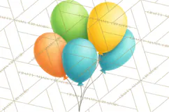 Birthday Balloon Clipart, Balloon Bunch PNG, Party Balloon Product Image 5