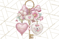 Floral Girl Power Clipart, Girly Feminine Icons Png Product Image 2