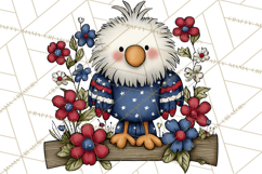Patriotic Animals Clipart, Whimsical Red White Blue American Product Image 2