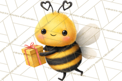 Valentine Ladybug Clipart PNG, Cute Bee Butterfly Beetle Png Product Image 3