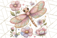 Magic Garden Bugs Clipart PNG, Pastel Fairy Garden Png Product Image 3