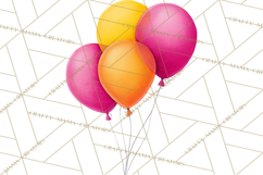 Birthday Balloon Clipart, Balloon Bunch PNG, Party Balloon Product Image 4