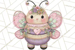 Magic Garden Bugs Clipart PNG, Pastel Fairy Garden Png Product Image 5