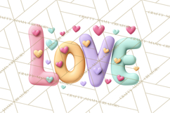Cute Valentine Icons PNG Pastel Love Clipart Illustrations Product Image 5
