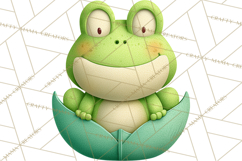 Frog Storybook Clipart, Cute Cartoon Frog Illustrations Png Product Image 3