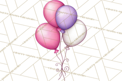 Birthday Balloon Clipart, Balloon Bunch PNG, Party Balloon Product Image 3