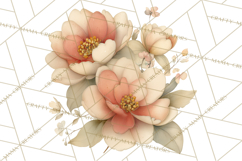 Vintage Spring Florals Clipart, Cottagecore Flower Png Product Image 3