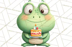 Frog Storybook Clipart, Cute Cartoon Frog Illustrations Png Product Image 4