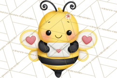 Valentine Ladybug Clipart PNG, Cute Bee Butterfly Beetle Png Product Image 2