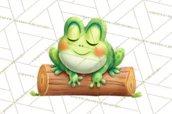 Frog Storybook Clipart, Cute Cartoon Frog Illustrations Png Product Image 2
